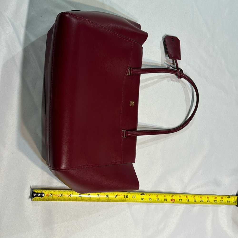 Tory Burch Women's Parker Tote Bag Imperial Garnet/Midnight Swim 37169 639
